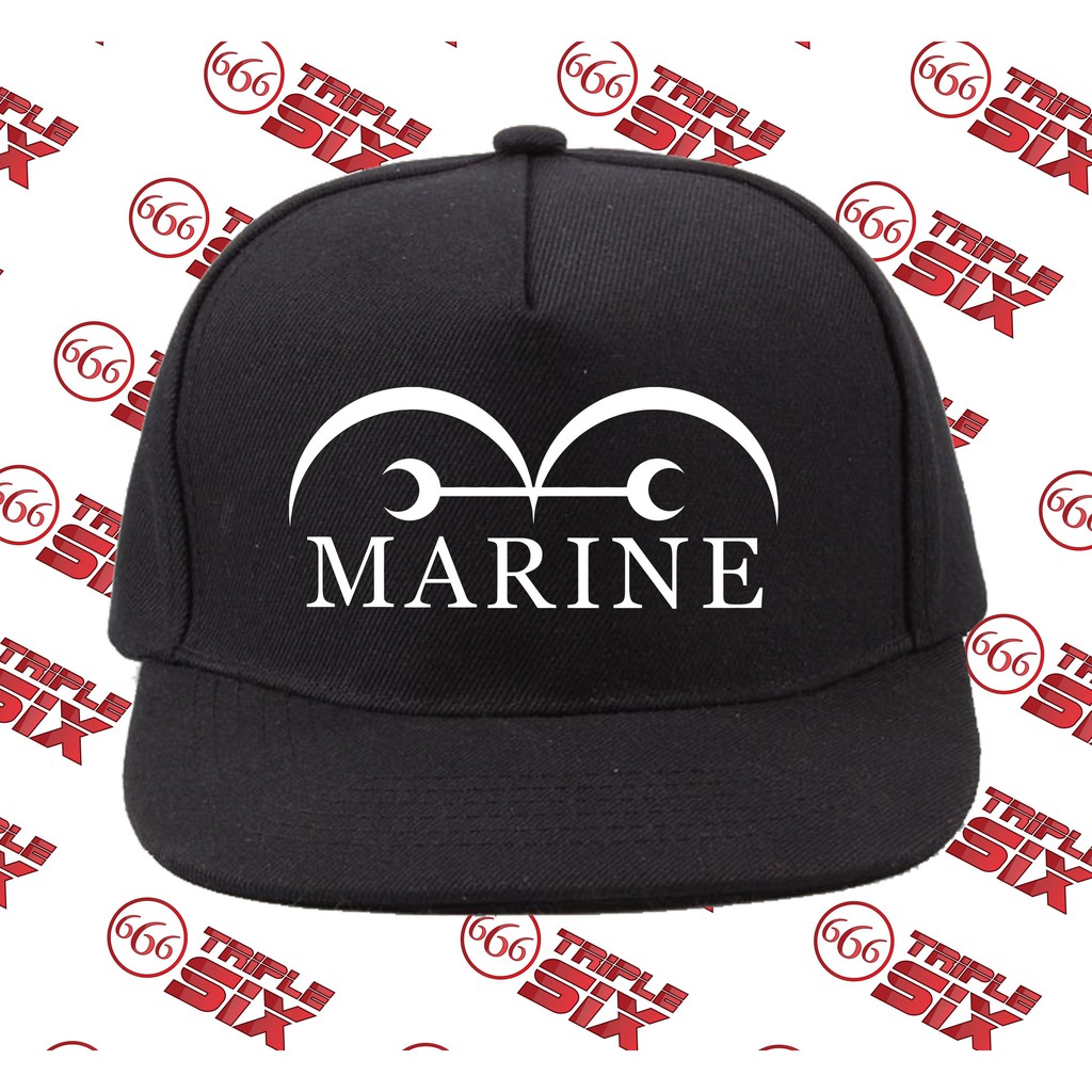 Topi Snapback Cotton Anime One piece Marine