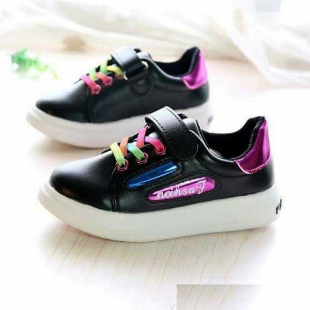 Sepatu Anak Cewek Hip Hop Black Shoes