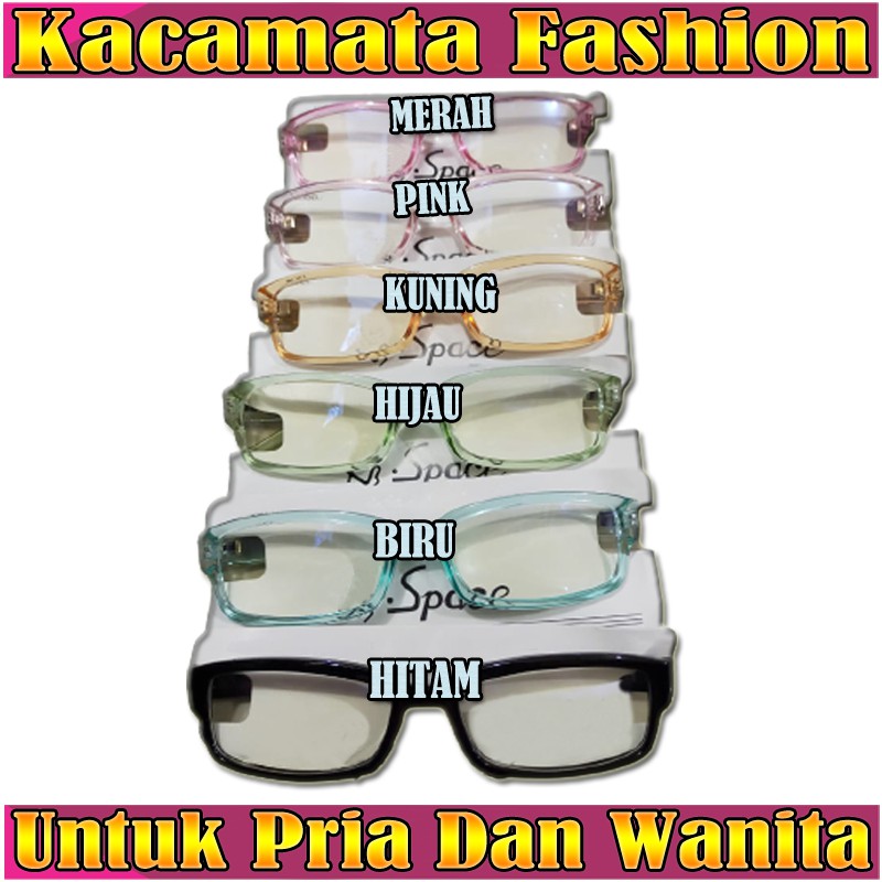 Kacamata Anti Radiasi Persegi Wanita Pria Korean Fashion Retro Cahaya Biru Kaca Mata Blueray