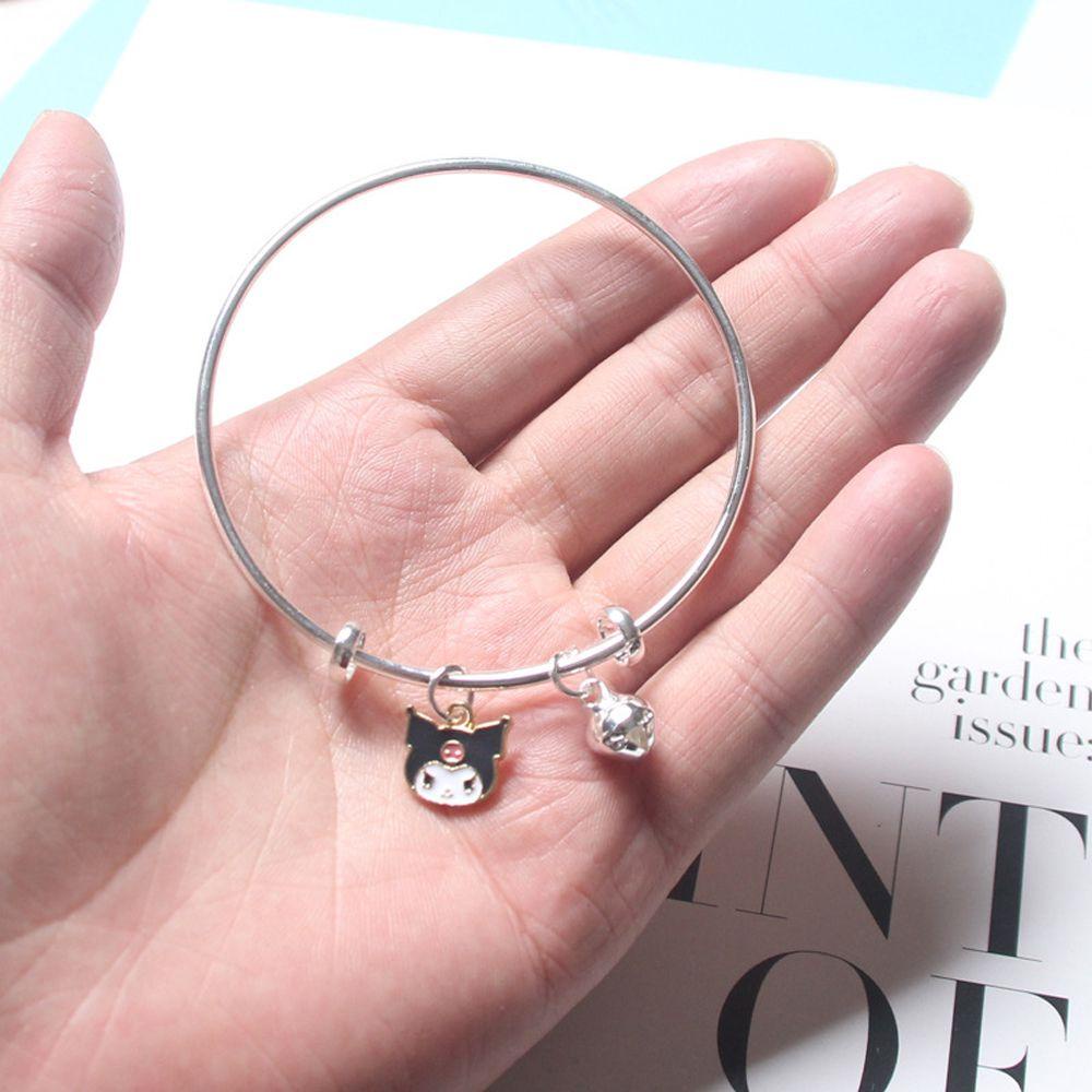 Needway   Bell Liontin Gelang Kawaii Perempuan Hadiah Ulang Tahun Pasangan Perhiasan Melodyku Kuromi Cinnamoroll Women Bracelet