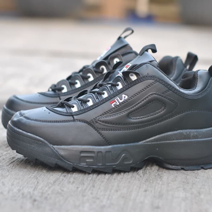 Terlaris {jso} SEPATU FILA DISTRUPTOR IMPORT QUALITY #FULL BLACK