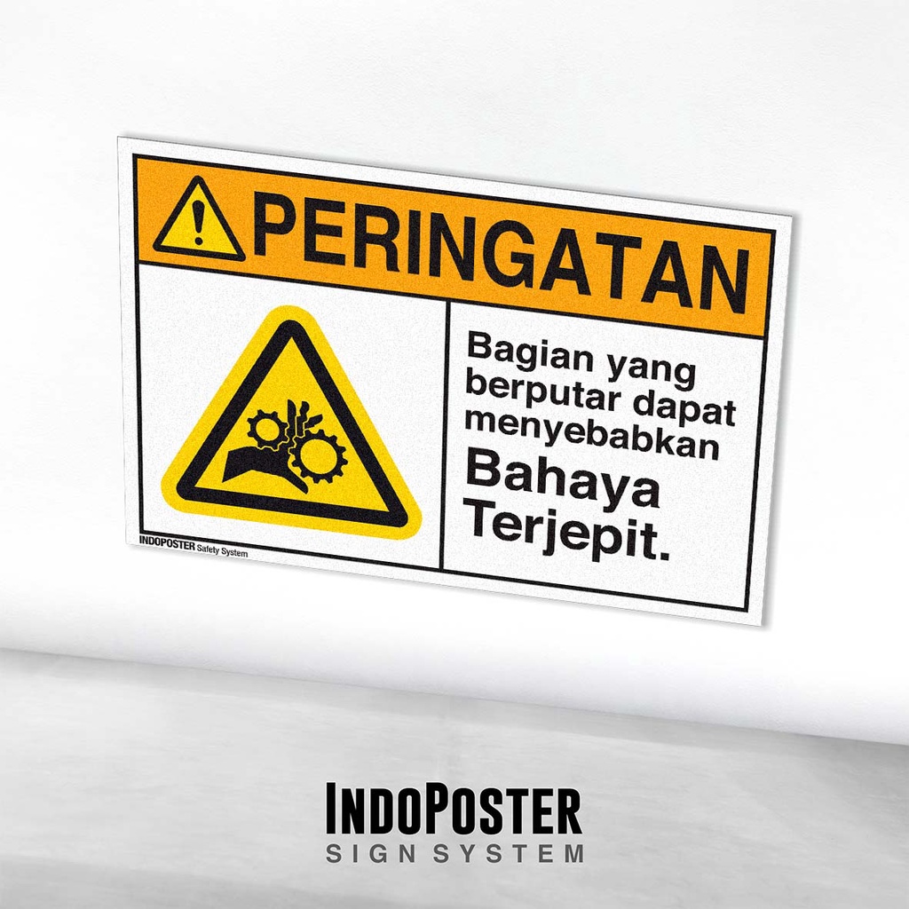 

Stiker Safety Sign K3 ANSI Bahaya Terjepit oleh Bagian yang Berputar 4