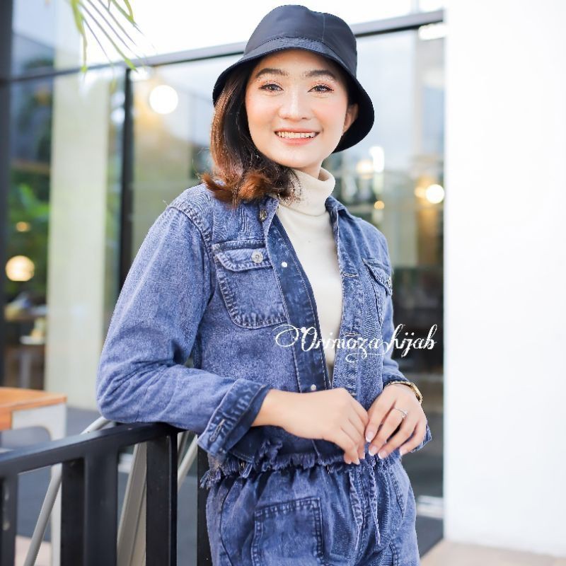 JULIZAR SETELAN BAJU WANITA JAKET CELANA JEANS STELAN OUTFIT