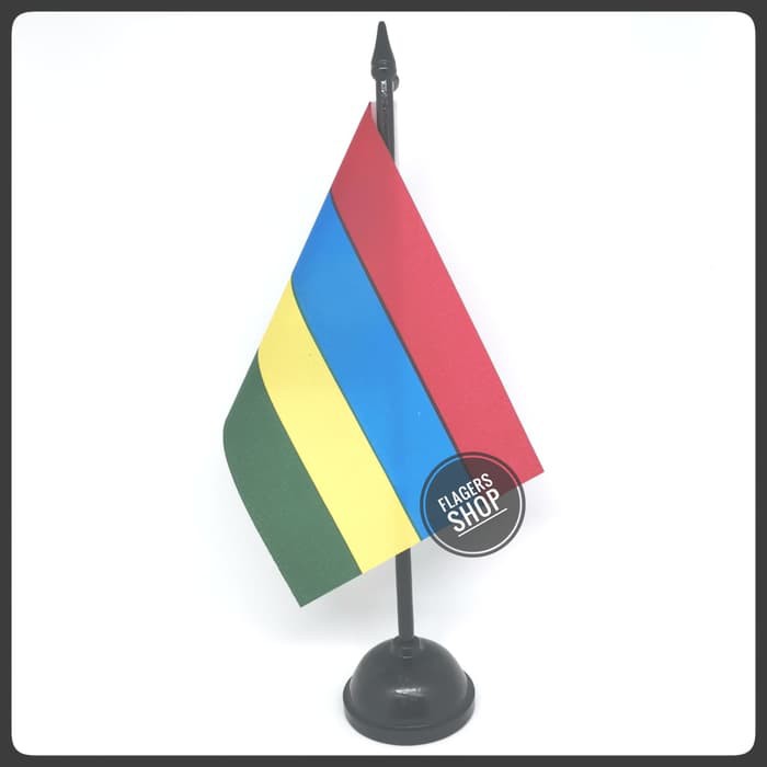 

Bendera Meja Mauritius + Tiang Kayu