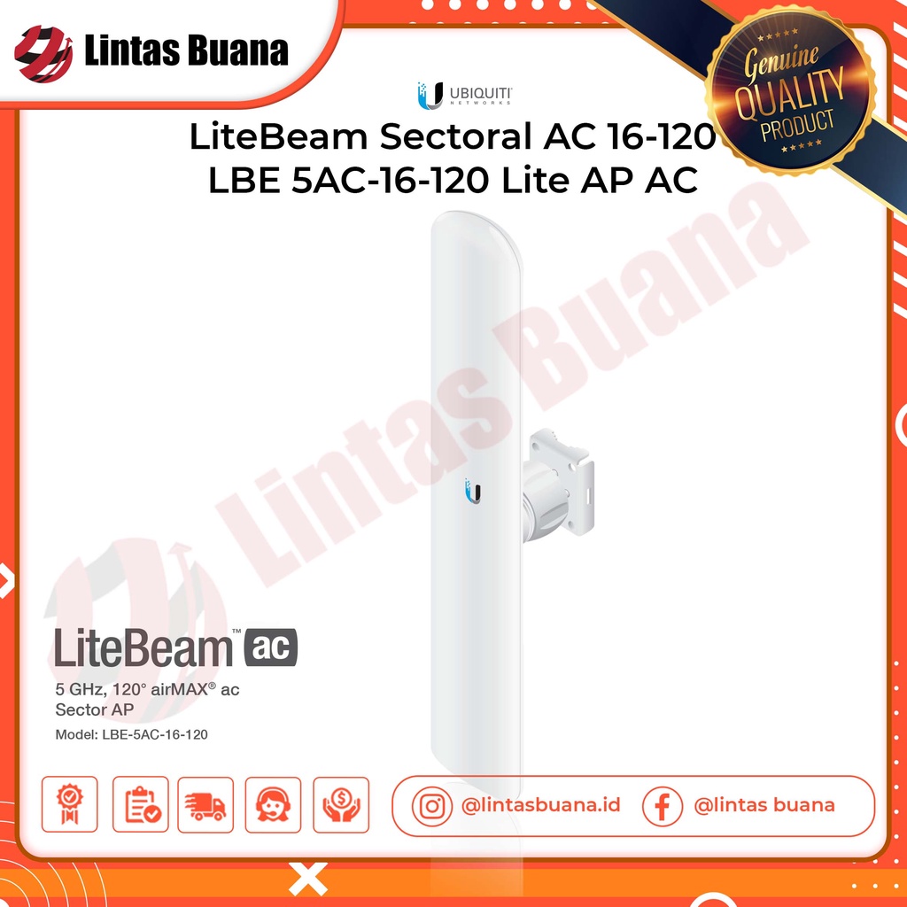 UBNT LiteBeam Sectoral AP AC 16dbi 120 degrees  LBE 5AC-16-120 Ubiquiti LAP-120 LAP 120