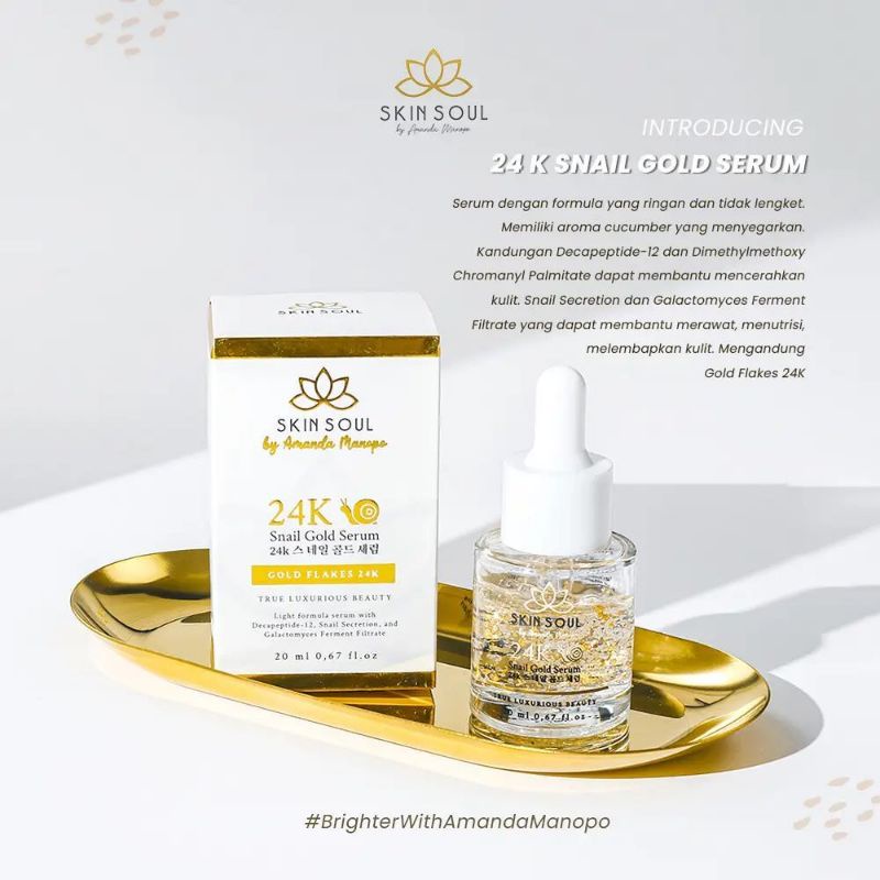[ PENAWARAN SPESIAL ] SKIN SOUL 24K Snail Gold Face Serum by Amanda manopo