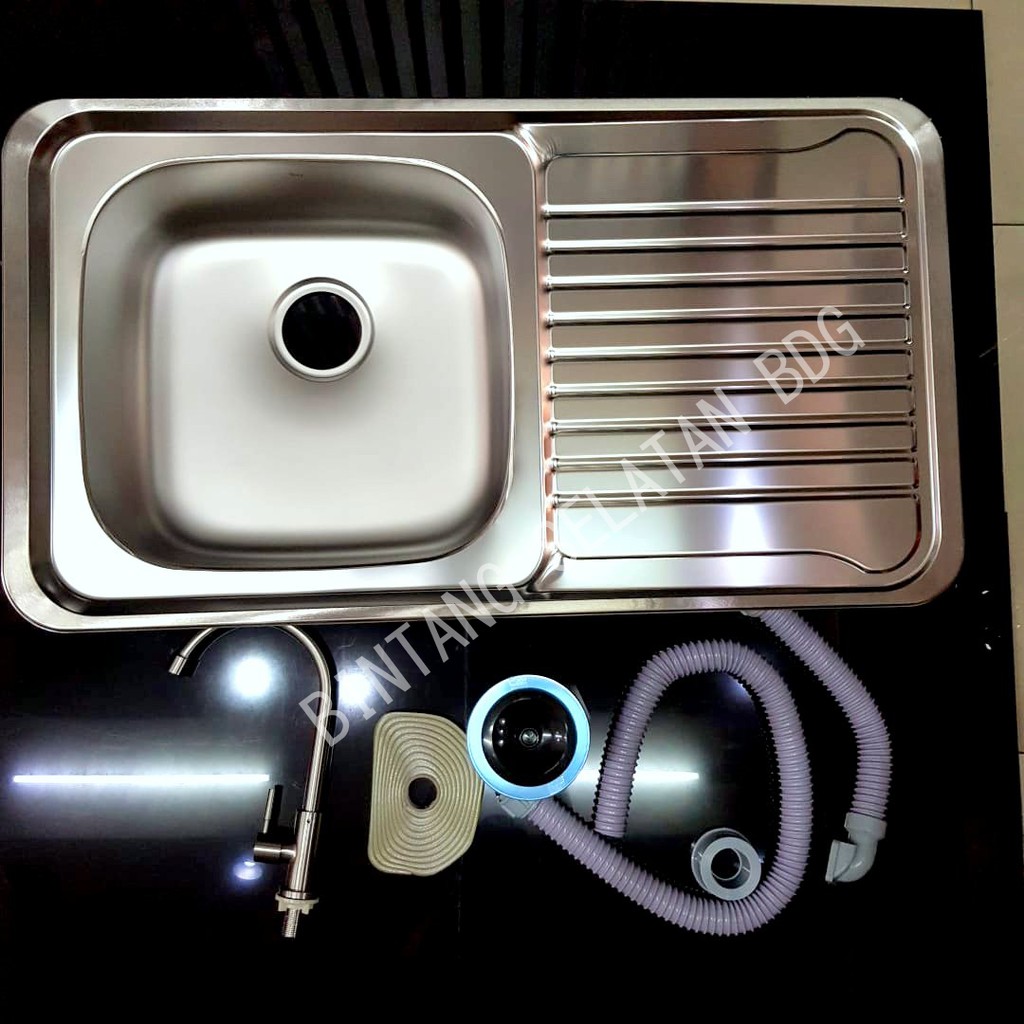 Kitchen Sink Coni IS 900 + Kran Dan Afur Made in Korea