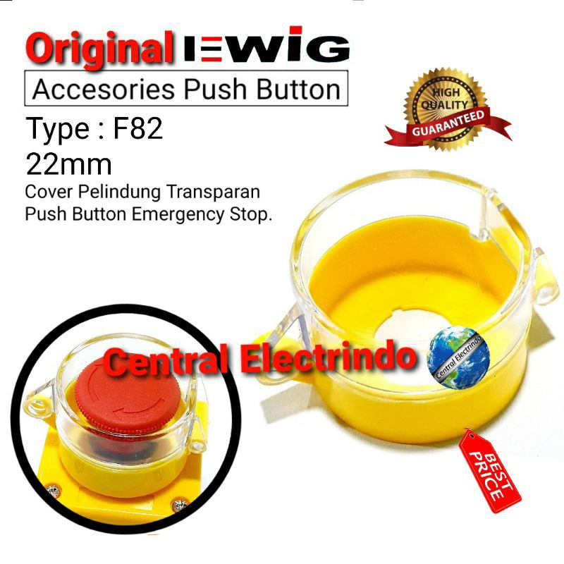 Cover Tutup Transparan Push Button Emergency EWIG F82 22mm.