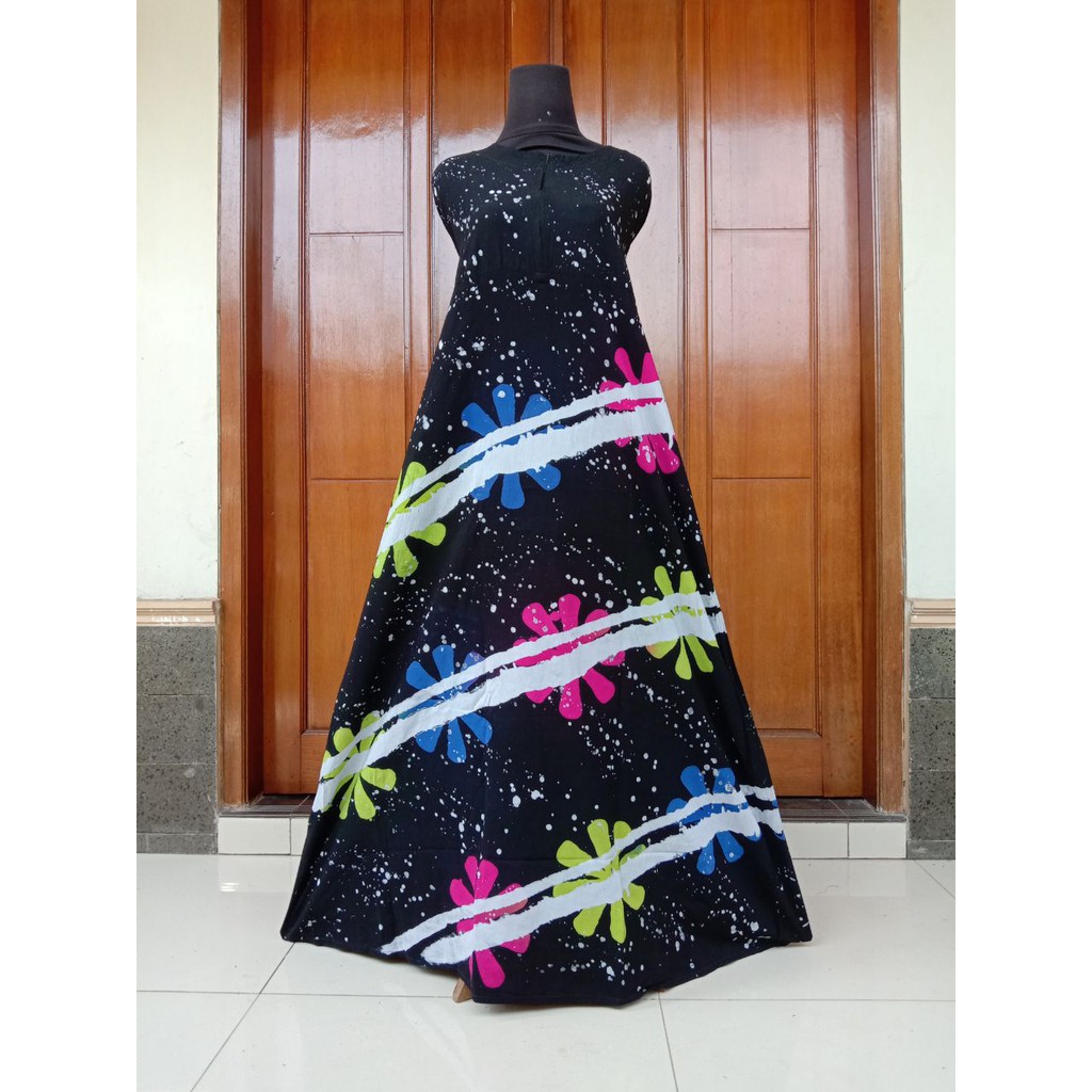 Gamis Rayon Tebal all size Bahan Tebal Premium Rayon Abstrak Pekalongan TERLARIS