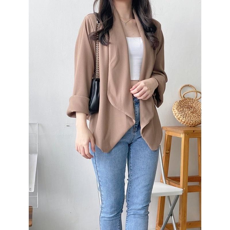 Outer Panjang Korea Long Outerwear Long Vest Cardigan Tangan Pendek Dress Pantai Hijab Ruby Outer | 