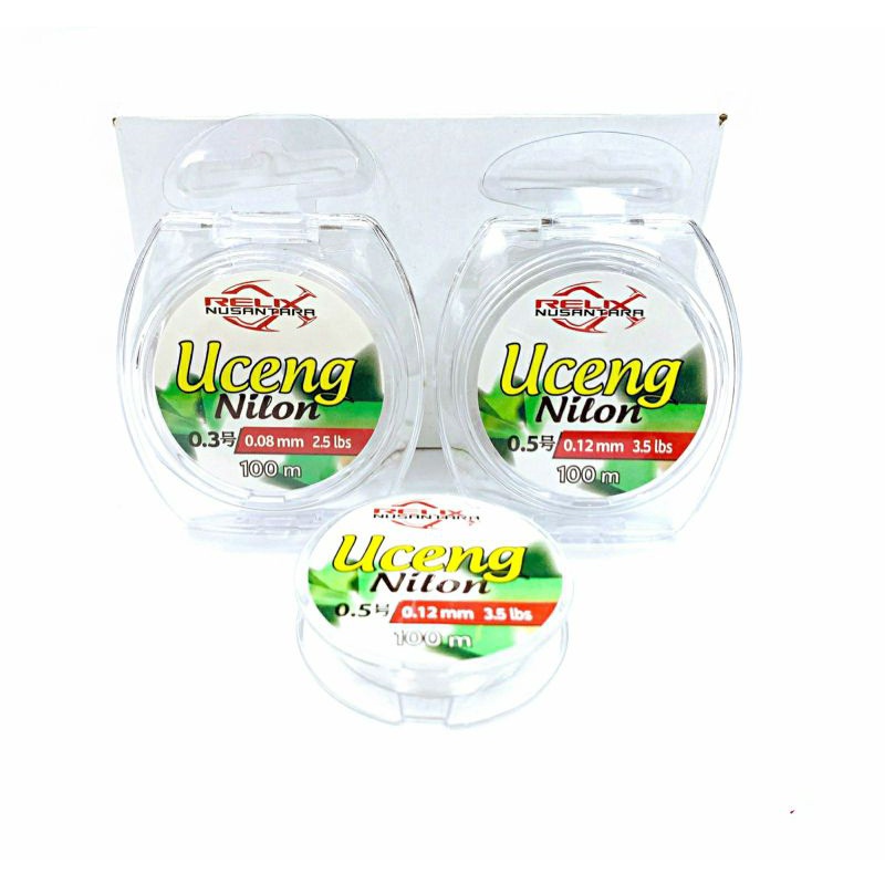 Senar RELIX UCENG NYLON 100M | Size : 0.06mm - 0.15mm