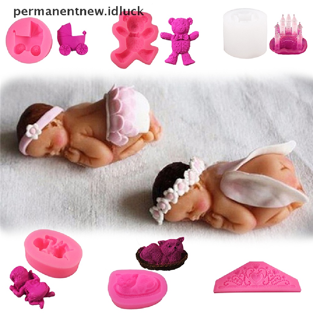 Cetakan Kue / Coklat 3D Bahan Silikon Untuk Dekorasi Baby Shower