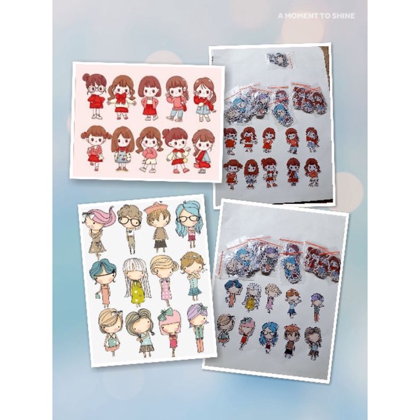 

(COD) 10PCS Sticker Deco MINI Desain Lucu Dekorasi buat Buku dan Laptop.