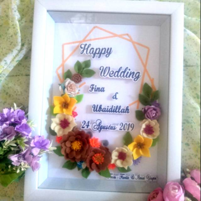 Flower In Frame Bunga Flanel Dalam Frame 3d Shopee Indonesia