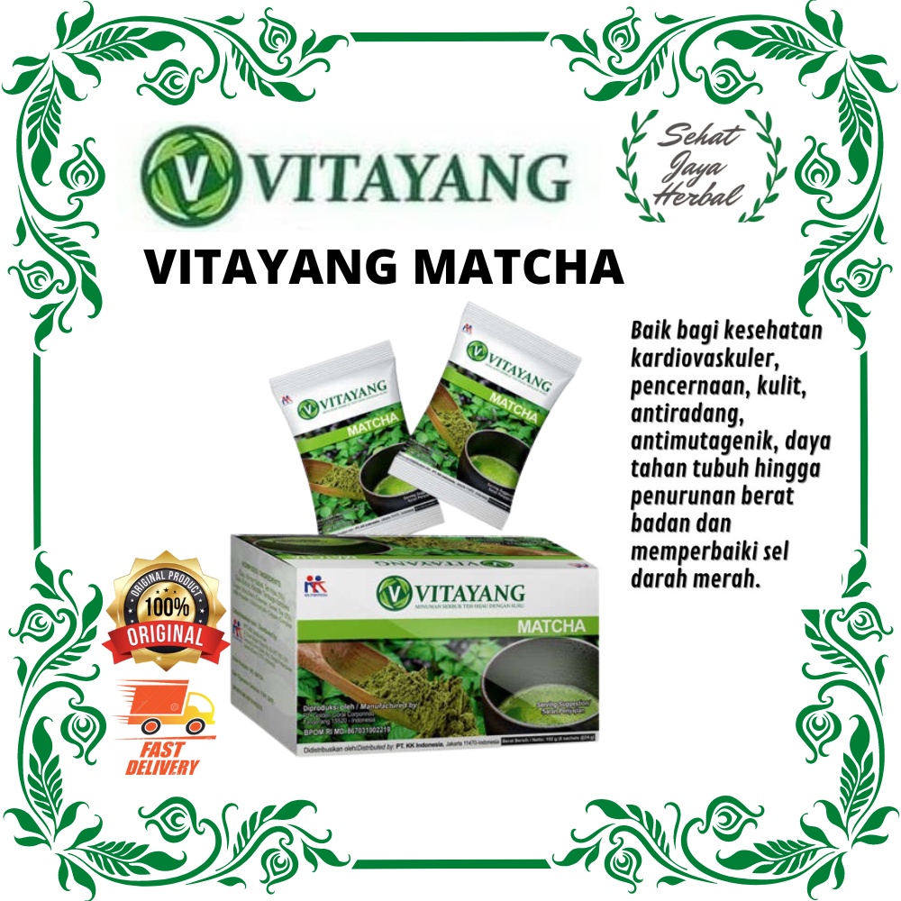 

Vitayang Matcha Minuman Serbuk Teh Hijau Klorofil Bubuk (10 Sachet)