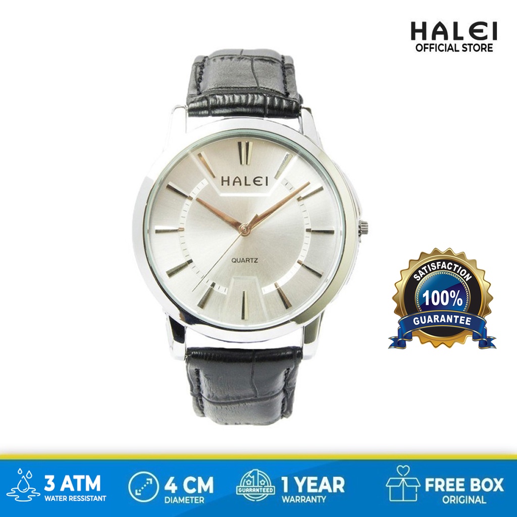 Haleiwatch Official Store Garansi Original Jam Pria Tahan Air anti Karat Exclusive Modern Halei 506
