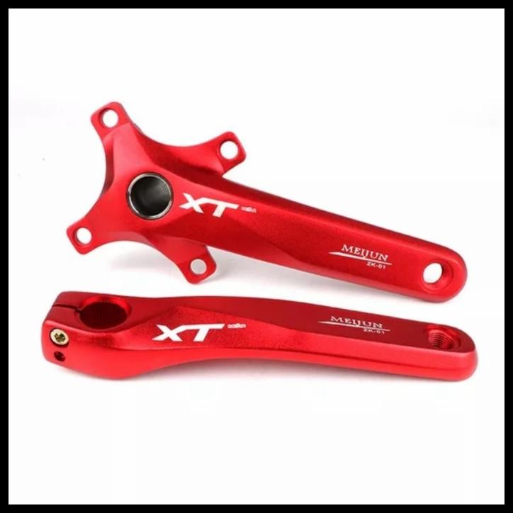 Meijun Arm Crank Ht2 Bcd 104 Single Speed Crankset Hollowtech 2 Merah