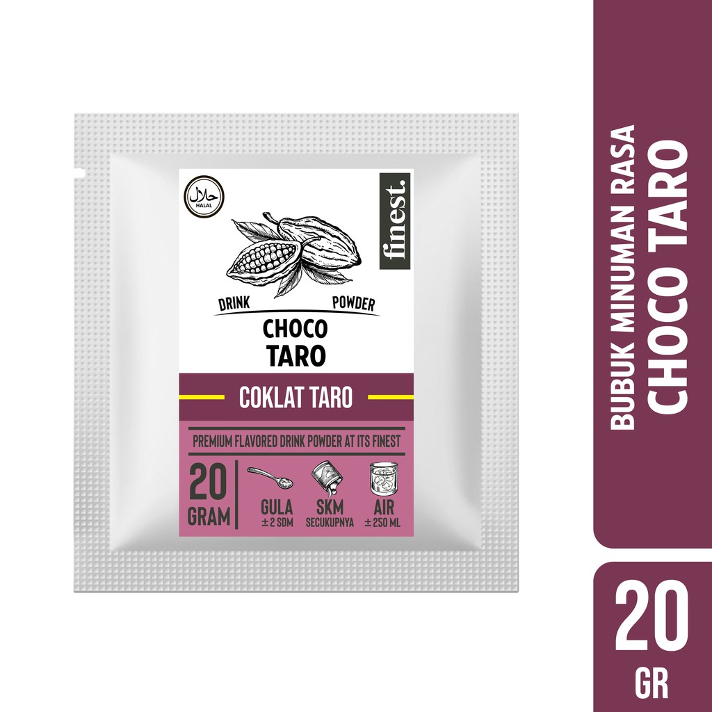 

Bubuk Minuman Rasa Choco Taro Drink Powder Kemasan Sachet 20 Gram