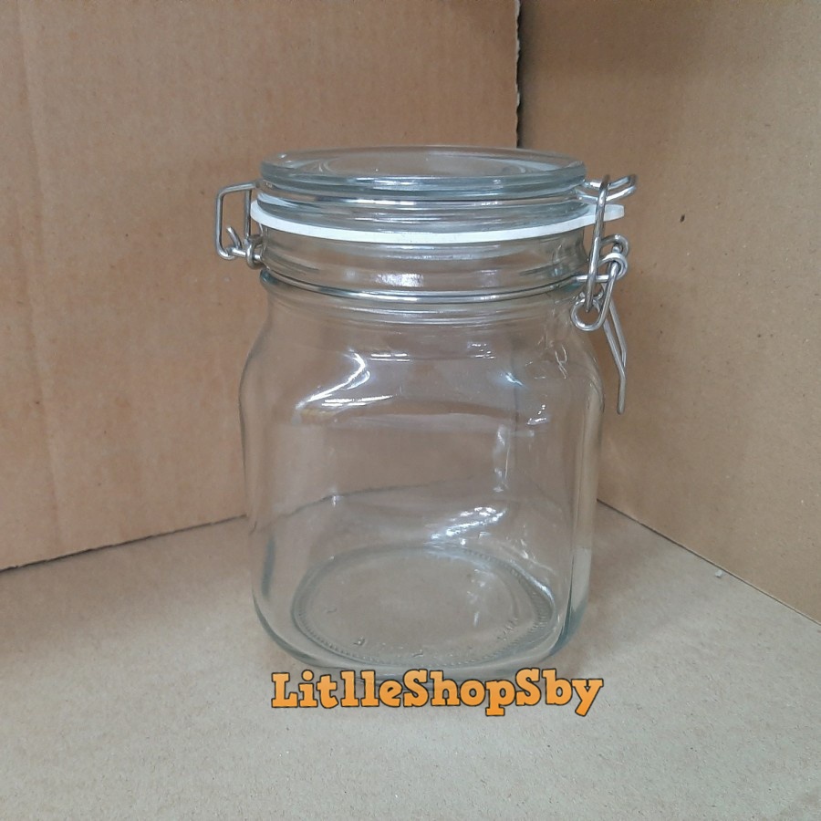 JAR VACUUM TOPLES KACA TUTUP KEDAP UDARA HERMETICO 1L / 1000ML