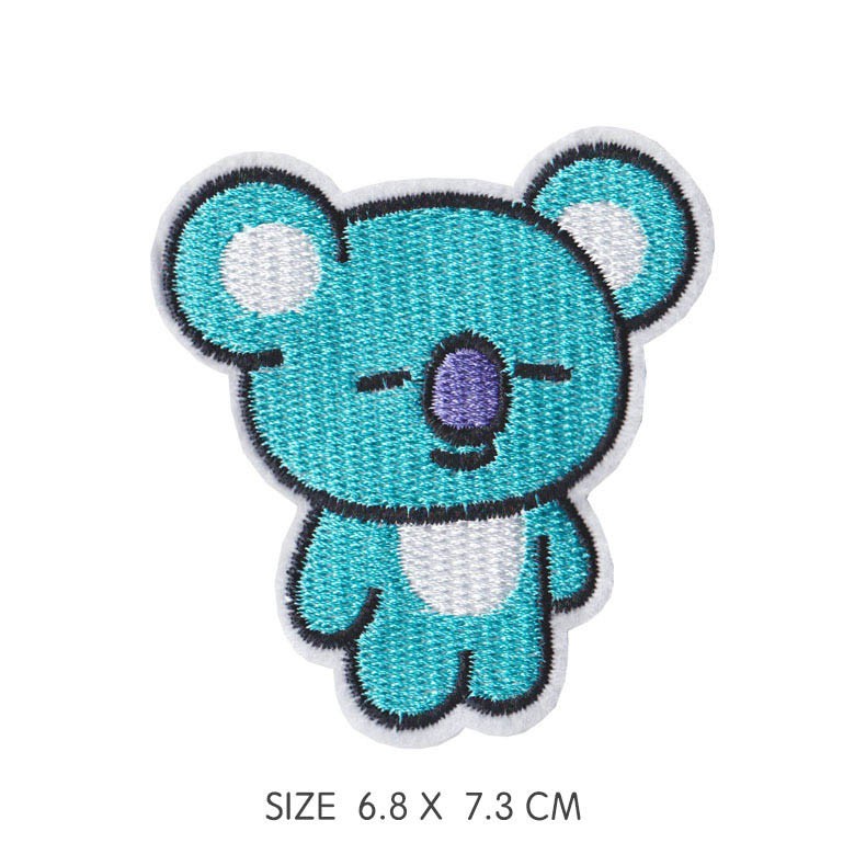 【CT】KPOP BTS bt21 Patch Bordir Kain untuk Aplikasi Pakaian #KP 49