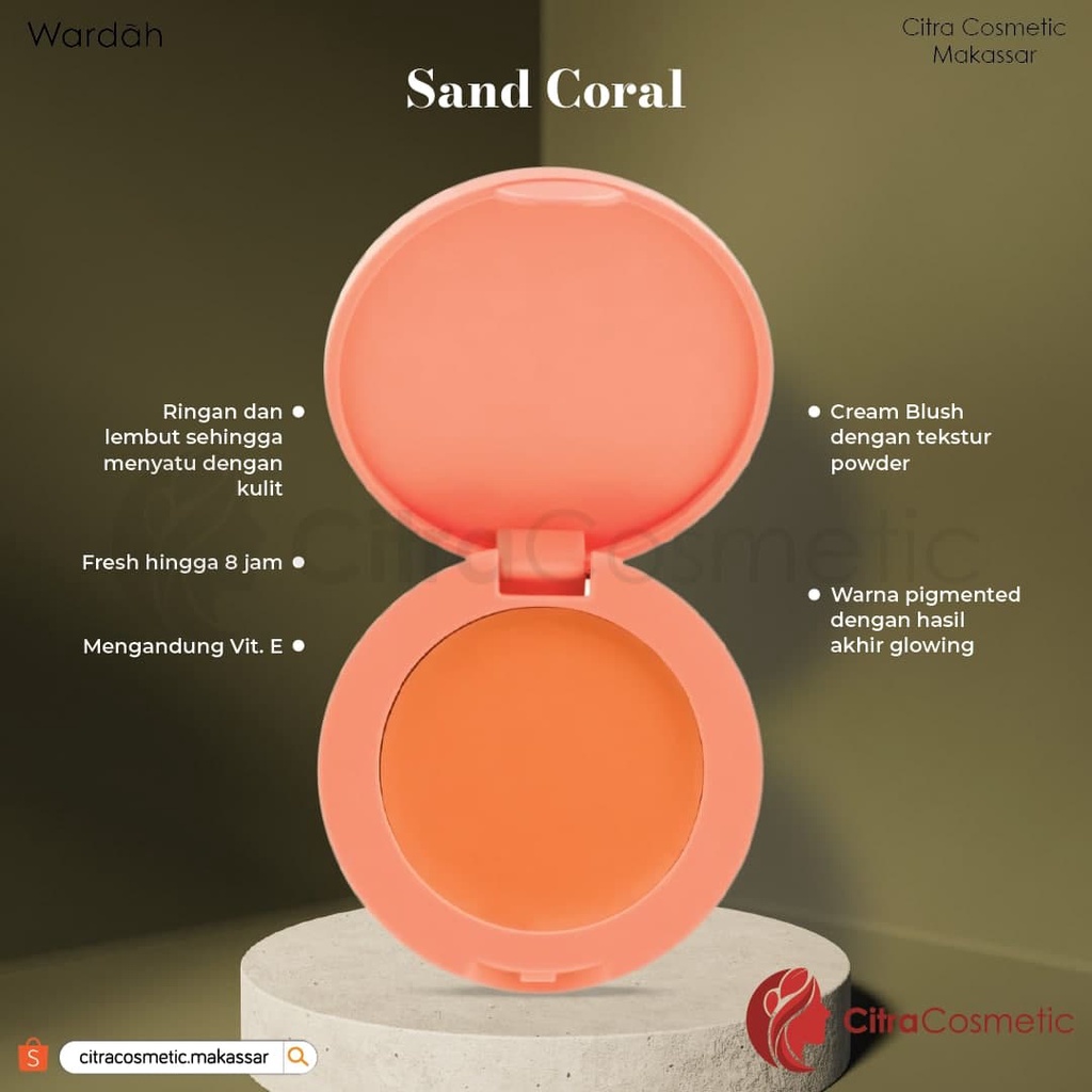 Wardah Colorfit Cream Blush Series Sand Coral | Merry Mauve | Summer Peach