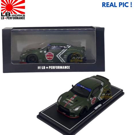 >>>>>] LB Performance GT-R R35 Zero Fighter Green Diecast Mobilan Car Mainan