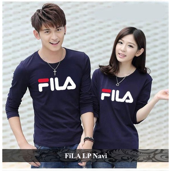 Kaos Fila Lengan Panjang Couple Terbaru Casual Simple Fila Lp Shopee Indonesia