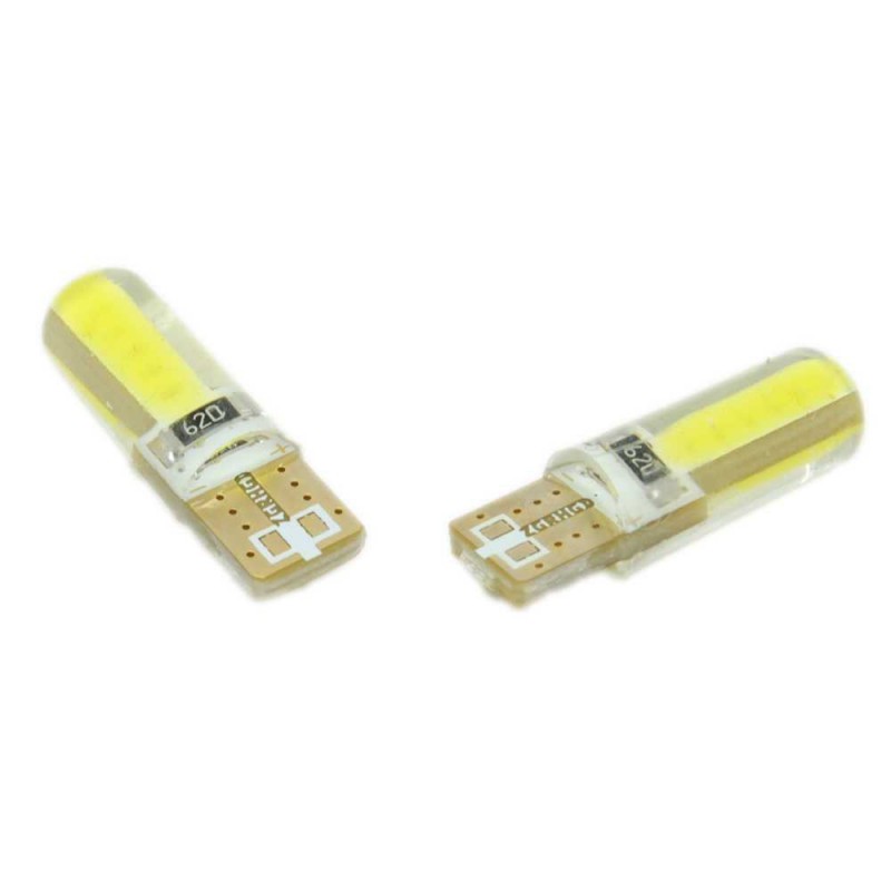 Lampu Mobil Headlight LED T10 W5W 2 COB 2 PCS - White