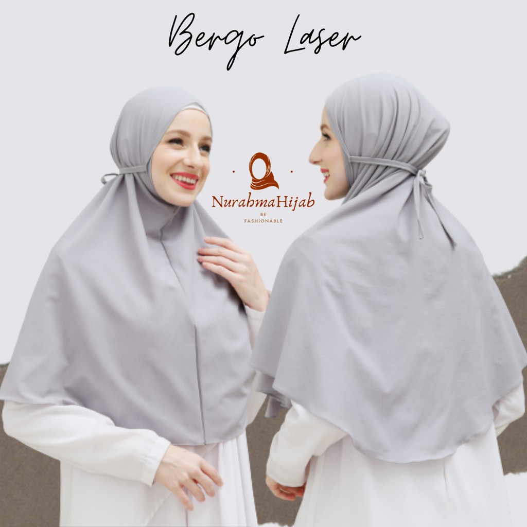 Jilbab Instan Bergo Maryam Aisha Size JUMBO Hijab Instan Bergo Jahit Tepi