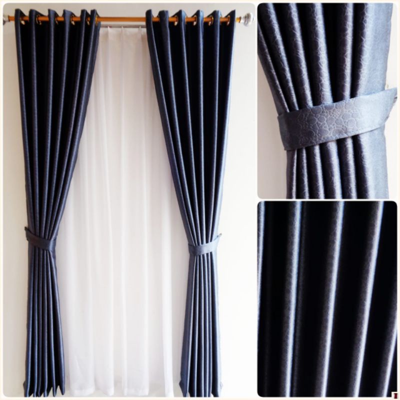 Gorden blackout import terlaris Gorden blackout Abu-Abu  Gorden pintu Gorden blackout import  polos 