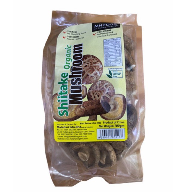 MH Food Organic Shiitake Mushroom 100g