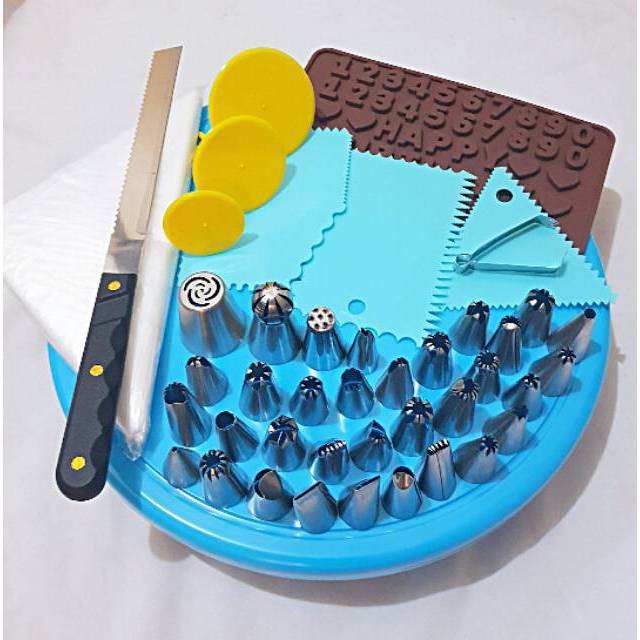 Promo Murah Terbaru - 33 pcs spuit paket dekorasi kue spuit basic rusia lengkap cetakan