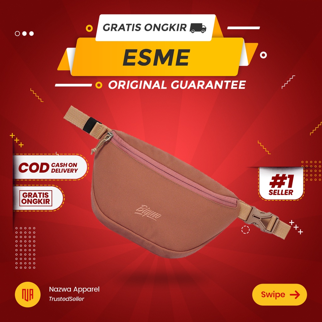 TAS PINGGANG WAIST BAG BIGMO ESME CHOCO ROSE