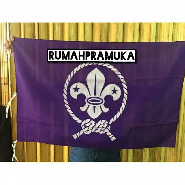 BIJIAN bendera tunas kelapa - bendera pandu dunia - bendera wosm - bendera pramuka - bendera sekolah