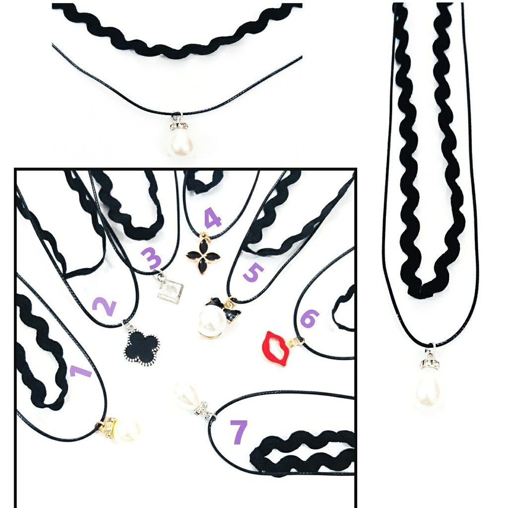 kalung choker double tali kriwil (KRI)