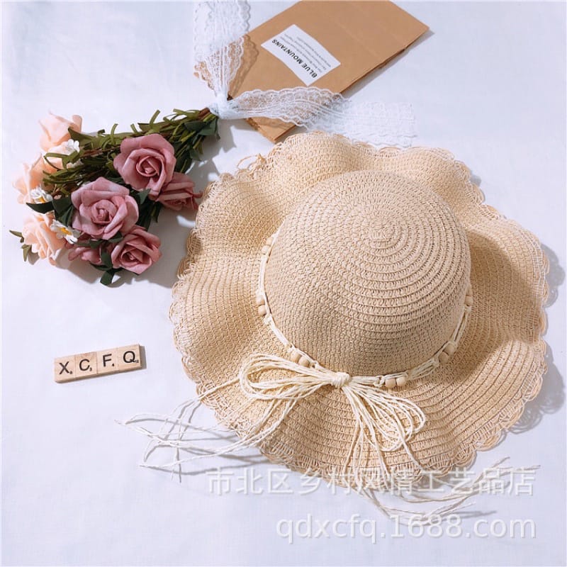 CAHAYA Topi Pantai wanita Bunga pelindung UV -Summerhat Pantai import T54