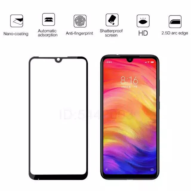 Tempered Glass XIAOMI REDMI NOT 8 PRO /9 PRO Anti Gores Kaca Premium Quality