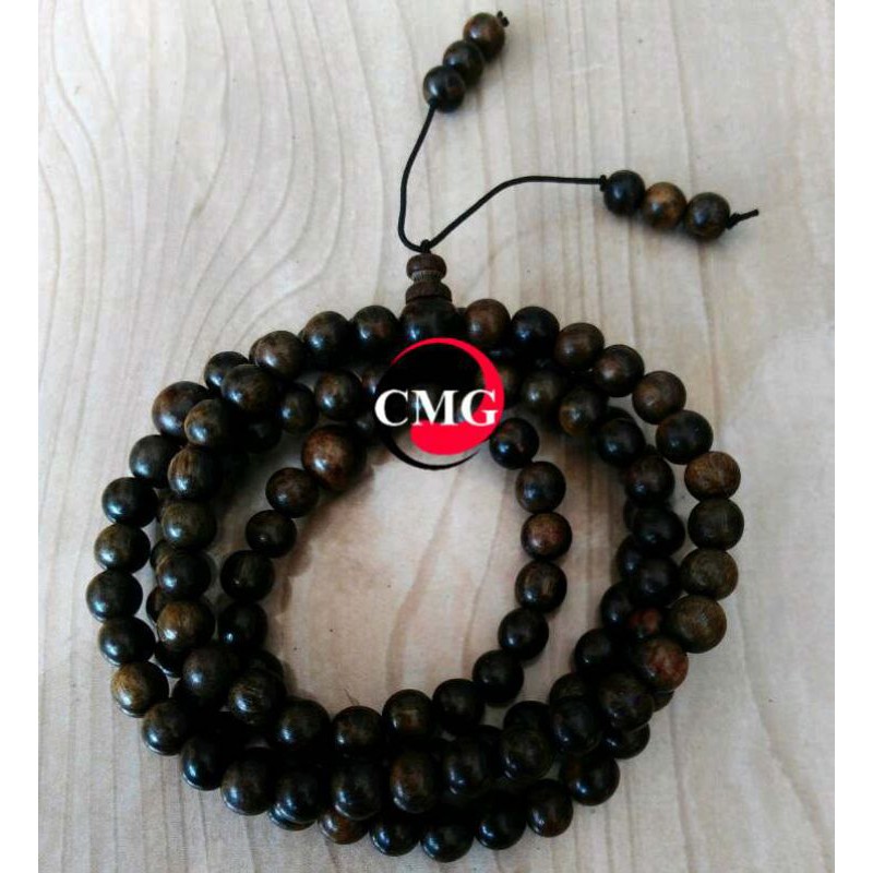 Kalung Tasbih 108 Butir KAYU GAHARU asli Kalimantan