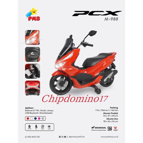 MOTOR AKI PMB M - 988 PCX - MAINAN MOTOR AKI ANAK - MOTOR AKI ANAK