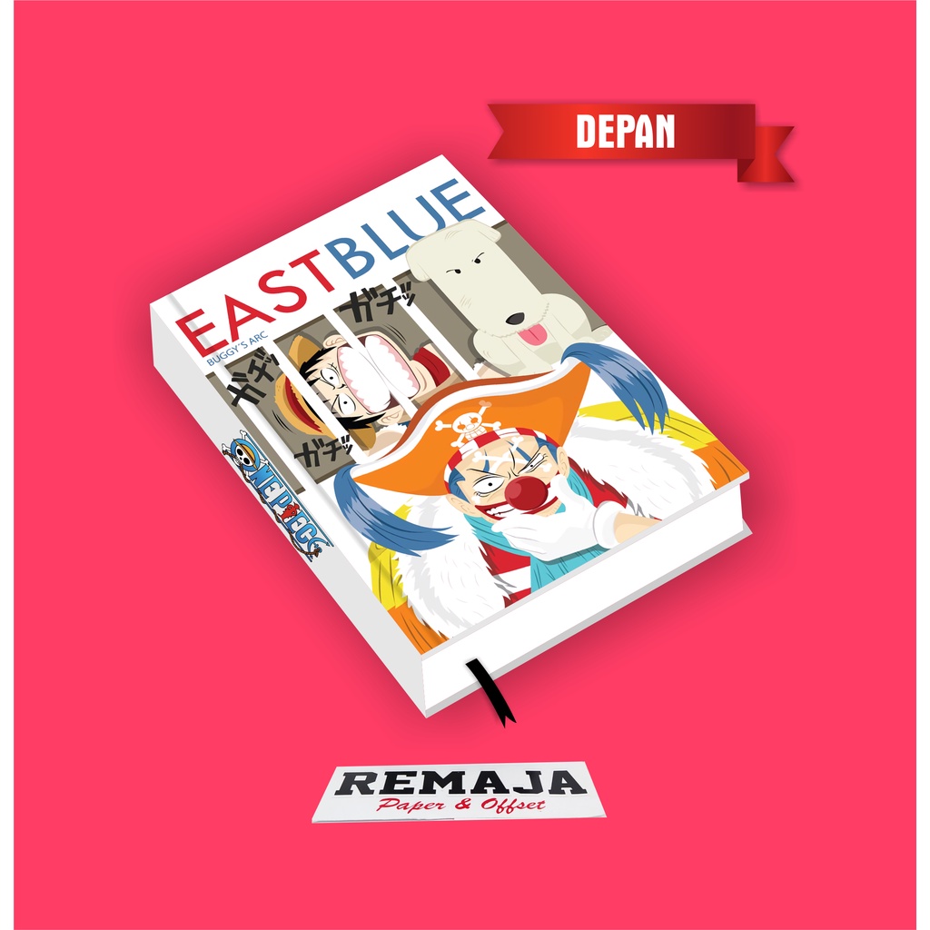 

Pocket Book/Notebook Hardcover One Piece BUGGY A6&A5 / Buku Tulis Catatan Notes