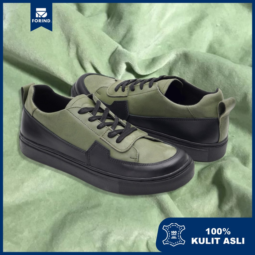 Frederik Green | Sepatu Sneakers Kulit Asli Vintage Casual Pria Kasual Footwear Ori | FORIND Greata