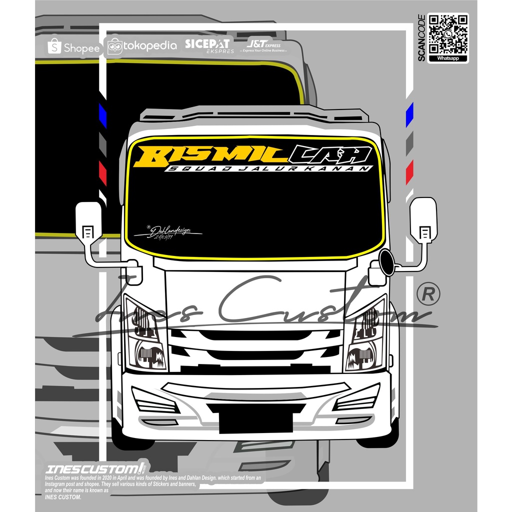 stiker kaca truck stiker truck bismillah