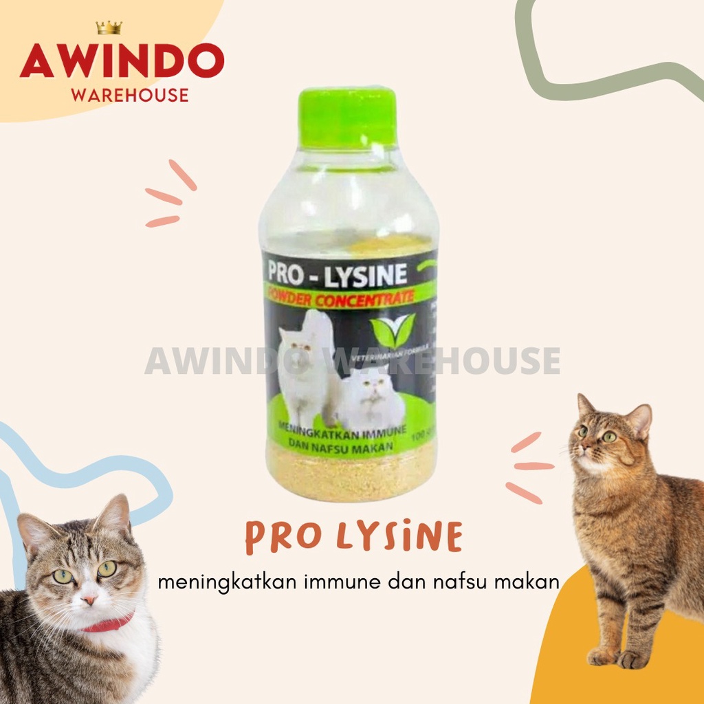 PRO LYSINE - Obat Vitamin Kucing Penambah Nafsu Makan dan Immune Kucing Cat Kitten PROLYSINE