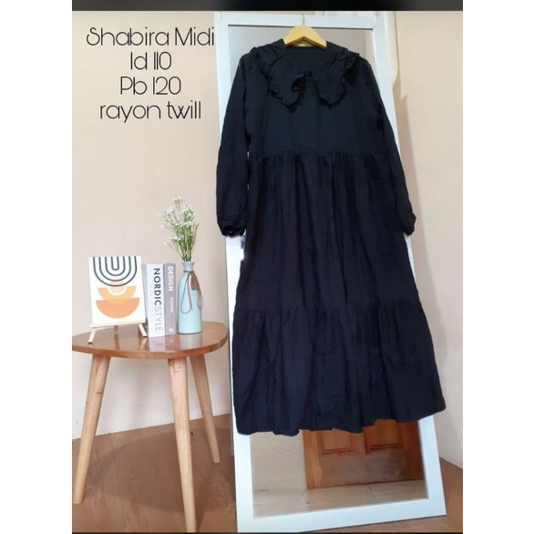 Shabira Midi Dress | Midi Dress Rayon Twill Nearby Hijab