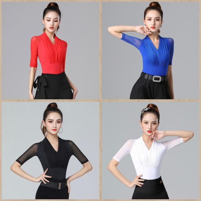 atasan bodysuit wanita swimsuit baju line dance women top senam dansa