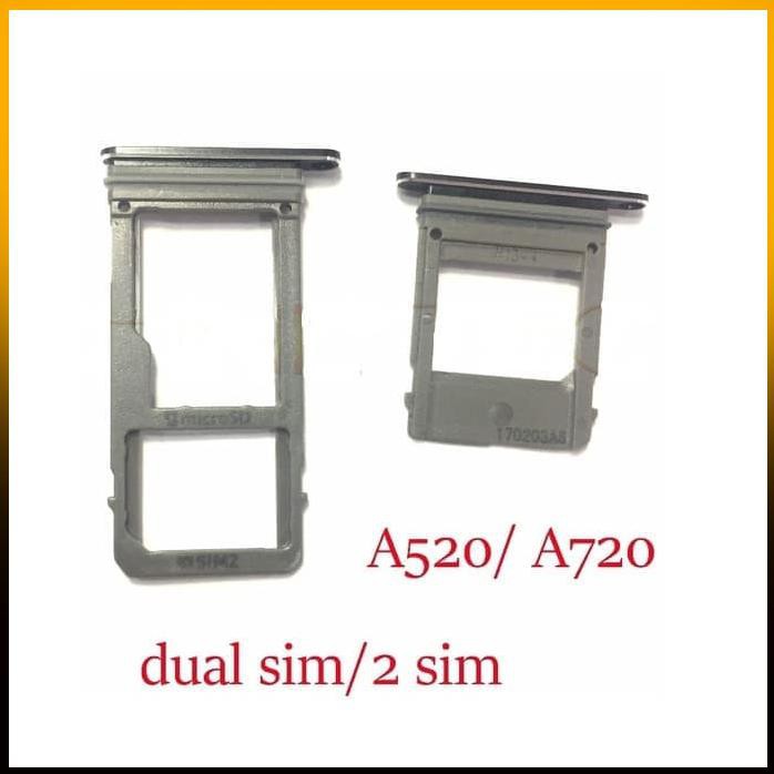 SIM TRAY HANDPHONE SIMTRAY SIM TRAY SIMLOCK SAMSUNG A5 A520 A7 2017 DUAL SIM ORIGINAL BB1878