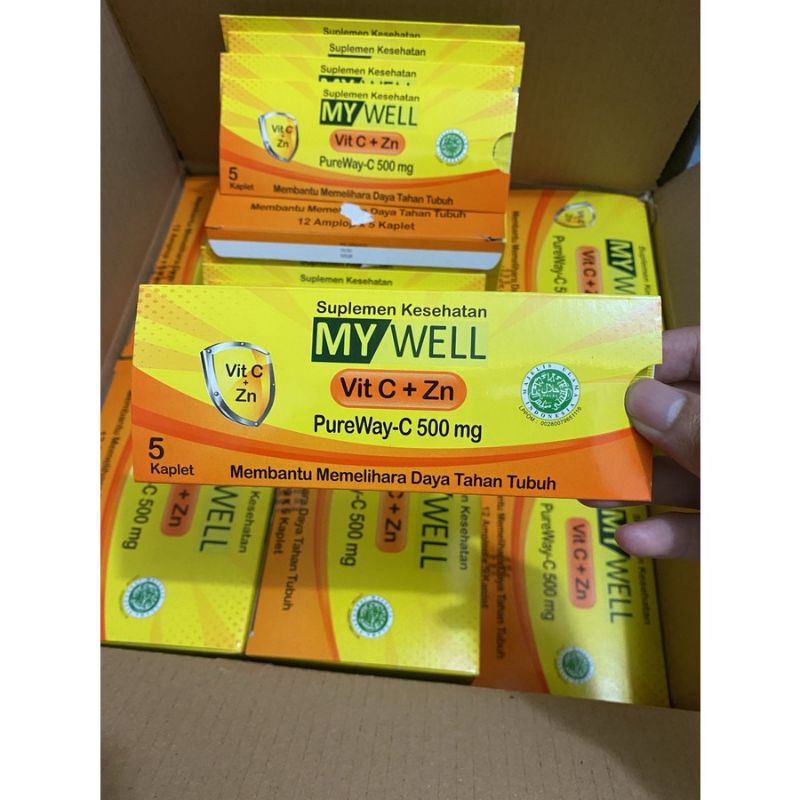 My Well Vit C Zn PureWay-C 500mg Vitamin C Zinc Vitamin Daya Tahan Tubuh Suplemen Imunitas