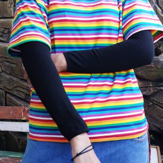 Manset Tangan Panjang 40 cm Wanita / Deker Tangan Pria Bahan Kaos Adem dan Nyaman