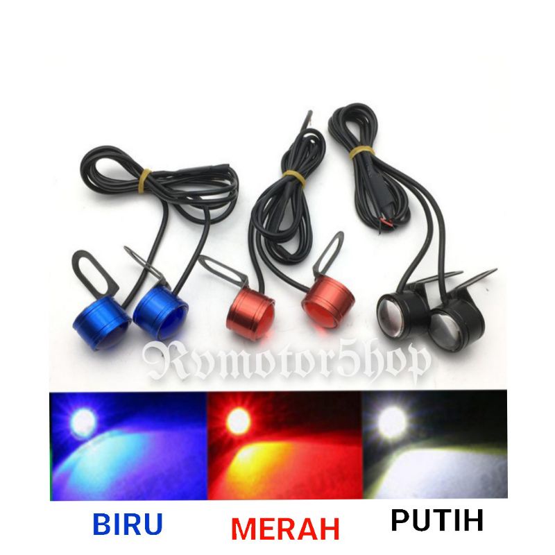 LAMPU LED MATA ELANG KEDIP / LAMPU VARIASI MOTOR UNIVERSAL