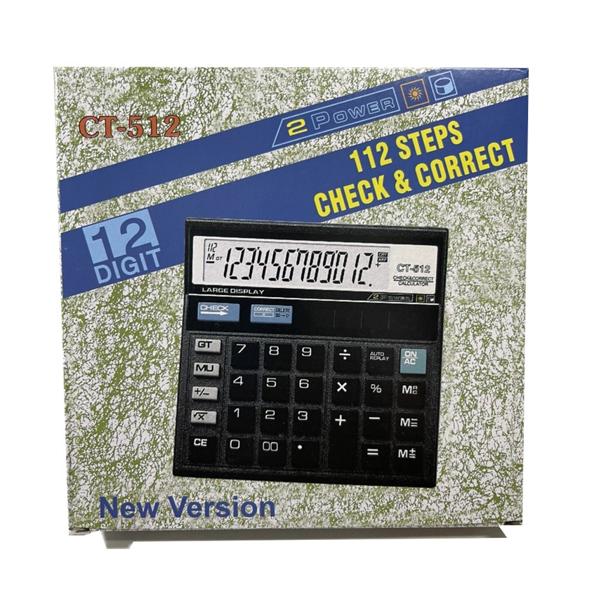 MKL -12 Digit Kalkulator Check / Kakulator Dagang Besar / Calculator CT 512 MURAH S020